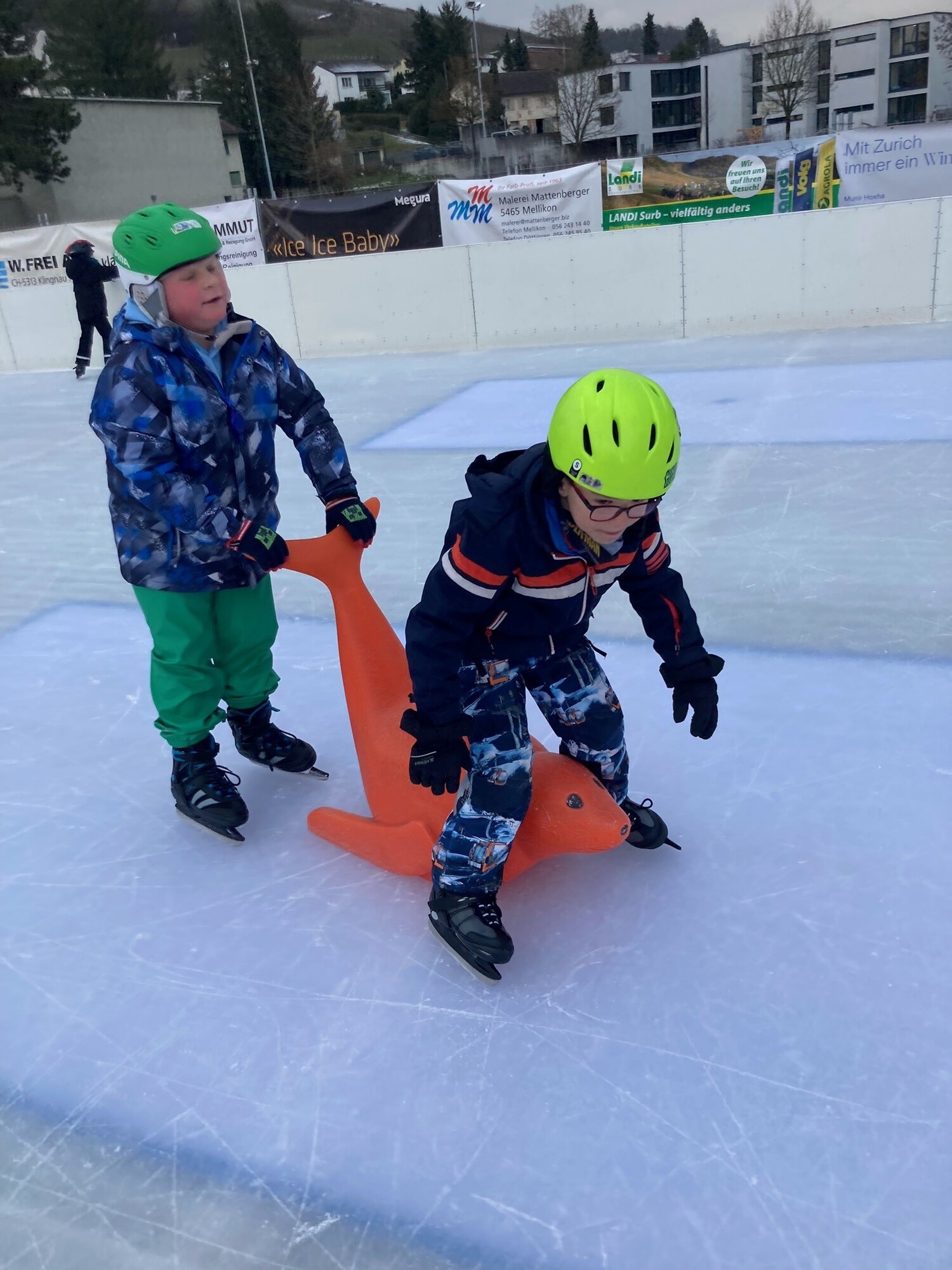 Besuch auf dem Eisfeld