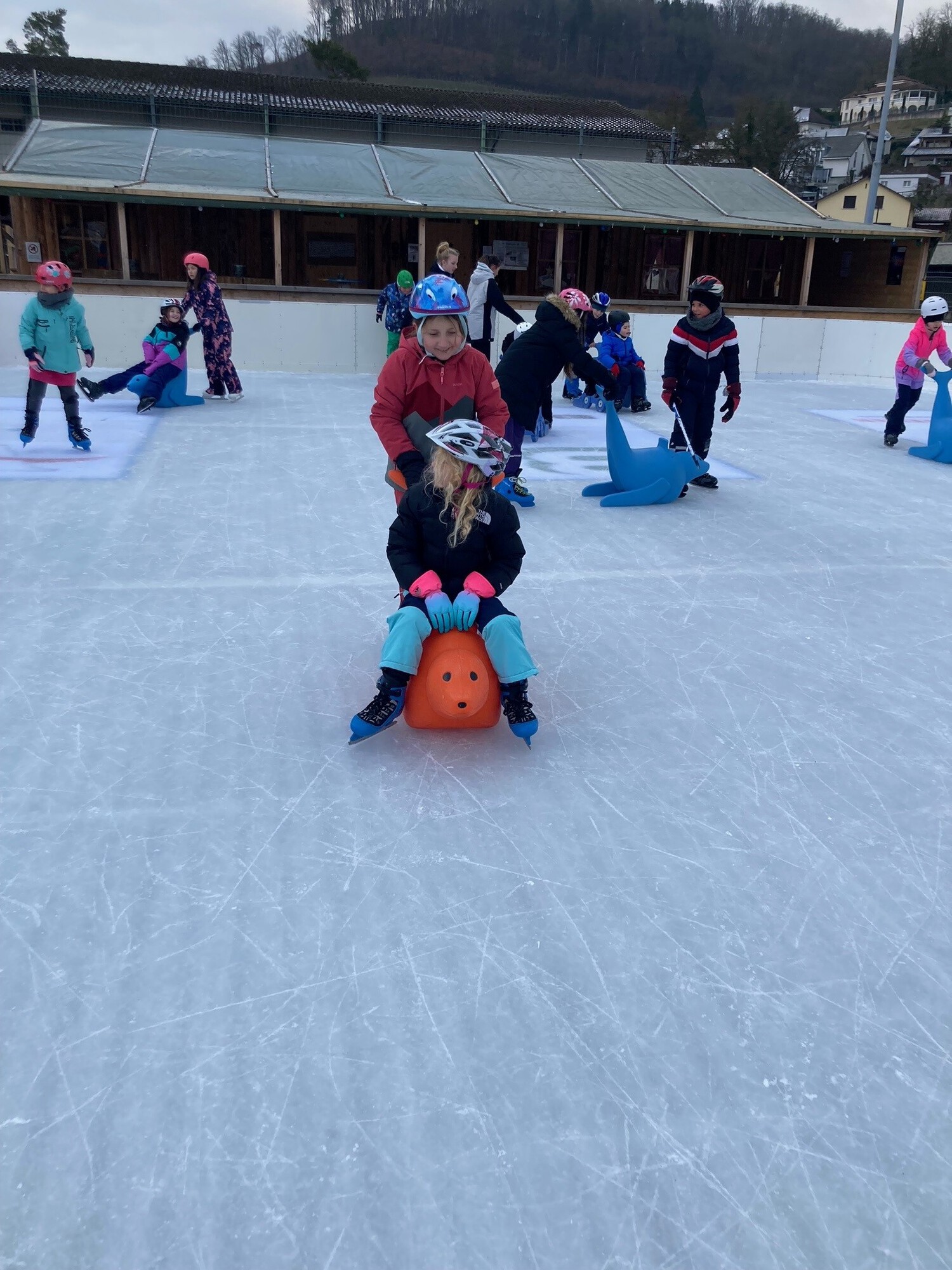 Besuch auf dem Eisfeld