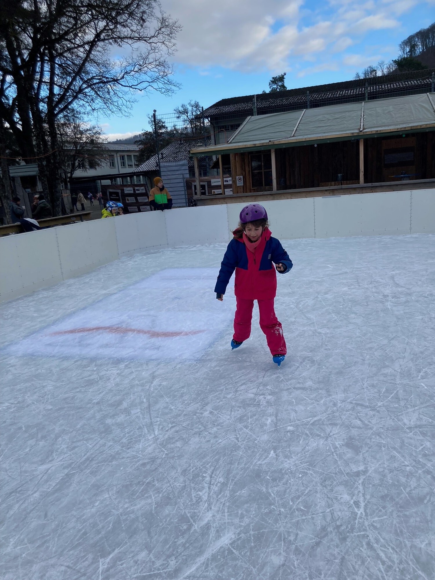 Besuch auf dem Eisfeld